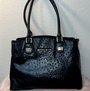 Antonio Melani black leather shoulder bag